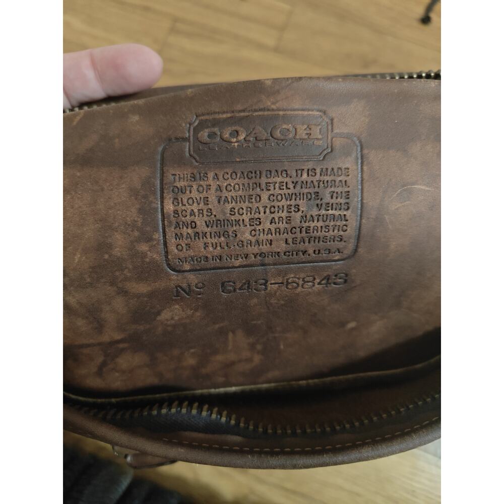 Coach Vintage Slim Compact Leather Satchel Whiskey Brown Bonnie Cashin Rare 70s - Picture 5 of 9